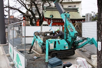平成29年12月2日から　狛犬の組み直し