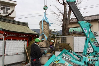 平成29年12月2日から　狛犬の組み直し