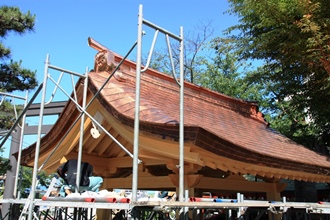 平成30年6月1日　屋根工事もほぼ終了
